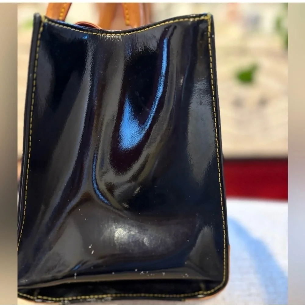 Dooney & Bourke All Leather - Black Patent and Tan